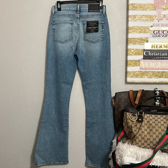 NWT Modern American Emmy High Rise Flare Jeans Size 27 - Picture 5 of 14
